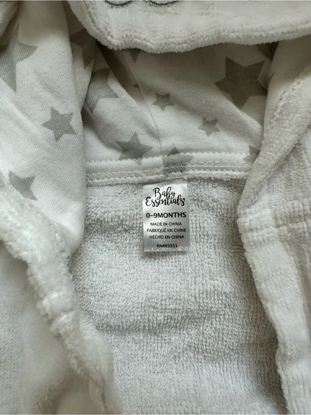 Baby Essentials soft hooded